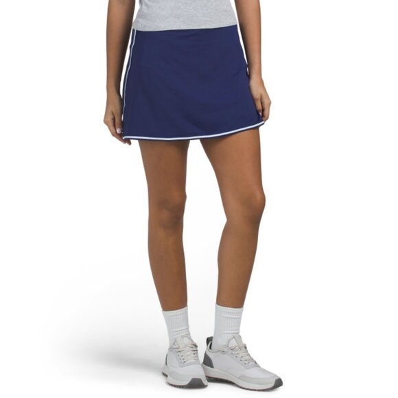 G LIFESTYLE True Navy Upf50 Striped Hem Skort - Picture 1 of 2